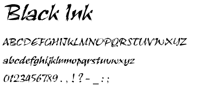 Black Ink font